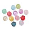 Cor gelo através de contas de vidro coloridas halo contas soltas feito à mão diy pulseira pulseira acessórios de joalheria contas com contas atacado