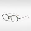 T18980 marco pequeño de polígono ligero semi-titanio montura de gafas anti-luz azul para hombres y mujeres celebridad de internet liso I montura de gafas de moda