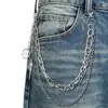 Cadena de Pantalón de Cadena Cruzada de Perlas Europeas y Americanas Cadena Cruzada Hip-Hop Transfronterizo Cadena de Jeans de Nicho para Hombres, Cadena de Cintura Apilable Venta al por Mayor