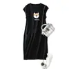 Vestido T-shirt Feminino Verão Novo Popular Soltinho Emagrecedor Cor Sólida Estilo Coreano Comprimento Médio Vestido Fada