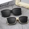 Lentes de Sol Gm Lentes de Sol Polarizados Montura Grande Estilo Coreano Estilo Celebridad de Internet Lentes de Sol Adelgazantes para la Cara Protección UV