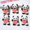 Accesorios de resina al por mayor accesorios diy zapatos hechos a mano flor vaso de agua pasta pegamento en crema tocado infantil parche artes marciales panda