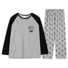 Pijama para mujer de talla grande de comercio exterior del sudeste asiático, de manga larga y pantalón largo, conjunto de ropa para el hogar para mujer de primavera y otoño