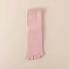 Calcetines de cinco dedos calcetines de lana cálidos otoño e invierno calcetines de tubo medio de cinco dedos calcetines de mujer multicolor calcetines tabi engrosados resistentes al frío calcetines de cinco dedos dedo del pie