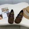 Populares zapatos Mary Jane para mujer, colección otoño 2026, zapatos planos casuales de doble hebilla, mocasines retro estilo Birkenstock con suela blanda