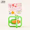 Nuevo Llavero Cortador de Zanahorias Lindo Dibujo Animado Juguete de Descompresión Colgante para Mochila Escolar Estudiante Regalo Pequeño Creativo