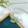 Colgante de jade hetiano de fidelidad natural con cerradura Ruyi, collar de jade para mujer con cuerda ancha, colgante de jade pei baby de estilo chino Xiangyun