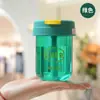 Novo Copo de Plástico Casal de Estudantes Alto Valor Copo com Canudo Copo para Chá de Flores Portátil Pequeno Presente Copo de Água de Plástico
