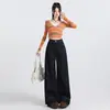 Jeans Laranja Juvenil # Cor Original vintage de alta qualidade perna larga para mulheres, corte solto, modelador, casual, versátil, calça pantalona