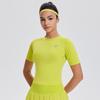 Nuevo Top de Fitness y Yoga Leica para Mujer Verano Corto Correr Entrenamiento Elástico Fitness Transpirable Yoga Manga Corta