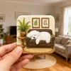 Ímãs de geladeira de resina com tema de animais de estimação: Em relevo 3D, apresentando cenas fofas, decoração criativa para casa e pequenas peças decorativas