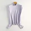Camiseta Interior Antibacteriana para Mujer Yifeisi, Nueva Camiseta Térmica de Manga Larga Ajustada de Cuello Alto para Otoño/Invierno
