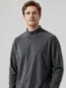 Camiseta de Manga Longa com Gola Meio Alta para Camadas, Lado Duplo em Fleece, Masculina, Transfronteiriça, 2026