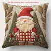 Navidad Festividad Cálido y Acogedor Árbol de Navidad Papá Noel Muñeco de Nieve Elemento Temático Fiesta Funda de Almohada Venta al por Mayor Transfronteriza