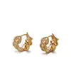 Pendientes Huecos de Moda Tendencia Estilo Coreano, Simples y de Alta Gama, Elegantes y Versátiles, Pendientes con Patrón de Encaje para Mujer