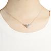 Collar de Moda Redondo Color Tesoro Plata Esterlina s925 Collar Femenino Transfronterizo Europeo y Americano Collar de Zircón en Forma de Gota Cadena para Clavícula Femenina