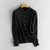 Nuevo Cardigan de Punto Fino 100% Cachemir Primavera/Verano 2026 Cuello Polo Chaqueta Versátil Color Sólido para Mujer