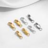 14k/18k ouro real cor rabo de peixe fivela atacado artesanal diy colar pulseira conexão fivela acessórios fivela lagosta mais anel