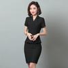 Vestido de Trabajo Profesional en Stock, Manga Corta de Verano, Elegante y con Estilo para Mujer, Adecuado para Maestras de Jardín de Infancia, Esteticistas y Personal de Joyería