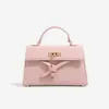 Bolso pequeño cuadrado de diseño exclusivo con estampado de lichi para mujer, nuevo bolso tipo corbatín 2026, moderno bolso mini de hombro y cruzado