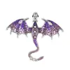 Europa y Estados Unidos transfronterizo color retro esmalte al aceite dragón broche femenino dragón hombres traje pin accesorios