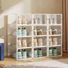 Caja de Zapatos para Debajo de la Cama de Mesa de Dormitorio Estudiante, Transparente, a Prueba de Polvo, Zapatero Simple, Ahorrador de Espacio, Caja de Almacenamiento de Zapatos para Uso en Alquiler