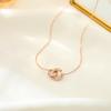 Collar de cadena para clavícula de plata S925 bajo el árbol de Banyan, hebilla de anillo romano antiguo, moda para mujer, sentido de alta gama, combina con todo, celebridad de internet, mismo estilo