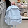 Mochila de alta qualidade com estampa de coração, bolsa estilosa para estudantes de campus, bolsa leve e versátil para viagens e armazenamento