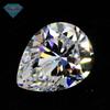 Anel Huagang Gem Pera Formato Grau 9A Avançado Zircônio Branco Superfície Pedra Solta Gota Formato Zircônio Branco Diamante Sintético Gema