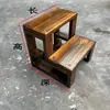 Reposapiés de Madera Maciza Escalones para Ventana de Bahía Reposapiés Doméstico Engrosado de Madera Maciza Marco de Escalón de 2 Niveles Reposapiés Escalón de Escalera