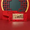 Año del Caballo Nochevieja Oro Puro 999 Billete de Oro 10Mg Regalo de Cumpleaños Feliz Regalo para Recién Casados San Valentín Recuerdo Sobre Rojo Regalo