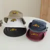 Chapéu de Pescador Novo para Crianças AliExpress Transfronteiriço Primavera e Outono Bordado Chapéu de Sol Digger Algodão Lavado Retrô Chapéu Masculino S246