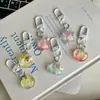 Llavero de Corazón Girly de Dibujos Animados Hielo Translúcido Brillo Fino Nube Estrella Adornos Llavero ins Colgante para Mochila de Estudiante Encanto para Bolso