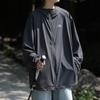 Jaqueta de protetor solar de seda fina de gelo Verão masculino Montanha Marca de moda ao ar livre solta japonesa Harajuku com capuz Jaqueta de proteção UV