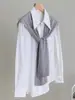 Xale de Tricô Liso para Mulheres, Capa Versátil com Nó Tendência, Proteção Solar de Verão, Proteção para o Pescoço em Ambientes com Ar Condicionado, Xale para Ombros, Fashion