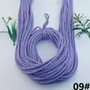 Cuerda de Punto de Salto Bicolor de 5 mm con Núcleo Enrollado Bolso Cruzado con Cuerda Colgante Cuerda Tejida a Mano Cuerda para Ropa Cintura Cuerda para Sombrero Cordón
