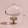 Maçaneta de Ovo de Pombo de Cristal Estilo Europeu Moderno Luxo Leve Porta de Guarda-Roupa Gaveta Armário Furo Único Armário Transparente Maçaneta Pequena