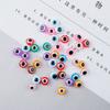50 resina de cor mista lisa olhos redondos contas bracelete contas soltas diy fazendo colar pulseira material acessórios