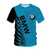 Nueva Colección de Logos de Coche Más Vendidos Transfronterizos de Aliexpress Camiseta de Manga Corta para Hombre Impresión Digital 3D Venta al por Mayor