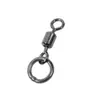 Preto Fosco Estilo Americano Giratório + Círculo Soldado Figura de Oito Giratório Estilo Europeu Pesca de Carpa Pequeno Acessório Conector