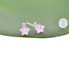 Coreia do Sul Dongdaemun Moda Simples Estrela de Cinco Pontas Zircônia Pingente Resina Tarraxa de Orelha diy Pequenos Brincos Frescos Acessórios