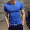 Camiseta de Manga Corta para Hombre de Verano Camiseta Básica Exportación Talla Grande Ropa para Hombre 2025 Amazon Color Sólido Cuello Redondo Top Casual