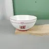 Prato Tigela de Cerâmica Household com Caractere Festivo Chinês Abençoado Tigela de Arroz Prato de Louça Alto Valor de Beleza Casamento Inauguração de Casa Tigela