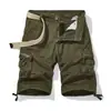 Comercio Exterior Ropa de Hombre al por Mayor Verano Holgados Casuales Pantalones Cortos Cargo Camuflaje Talla Grande Pantalones con Múltiples Bolsillos de Solapa Pantalones de Longitud Media K19