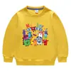 Primavera y Otoño 2026 Estilo Coreano de Dibujos Animados Ropa Nueva para Niños Sudadera de Cuello Redondo Camisetas de Algodón de Manga Larga para Niños y Niñas
