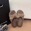Moda Casual Nova Primavera/Verão 2026 Chinelos Casuais Grossos Femininos com Laço e Bolinhas Transfronteiriços
