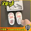 Pantufas de pelúcia macias e fofas em formato de porco com laço rosa tridimensional, de algodão, para mulheres, uso doméstico outono e inverno 2026, com sola grossa, antiderrapantes, de bico fechado e peludas