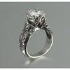 Anillo de Flor de Circonita Simple y Versátil para Hombres y Mujeres, Accesorio Popular Transfronterizo, Anillo de Diamante de Aleación con Diseño Floral Retro de Nicho