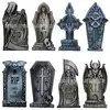 Placa Popular de Halloween Transfronteiriça, Placa Decorativa de Halloween em Forma de Lápide para Jardim Externo e Quintal