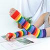 Manga protectora de brazo tejida con doble cruz para estudiantes japoneses, decoración de manga de protección solar para primavera, verano y otoño